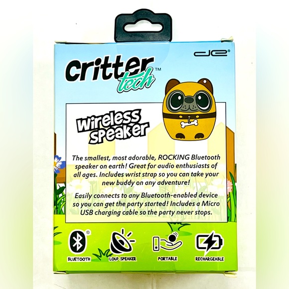 CRITTER TECH Small Wireless Portable Bluetooth Speaker. - Picture 3 of 3